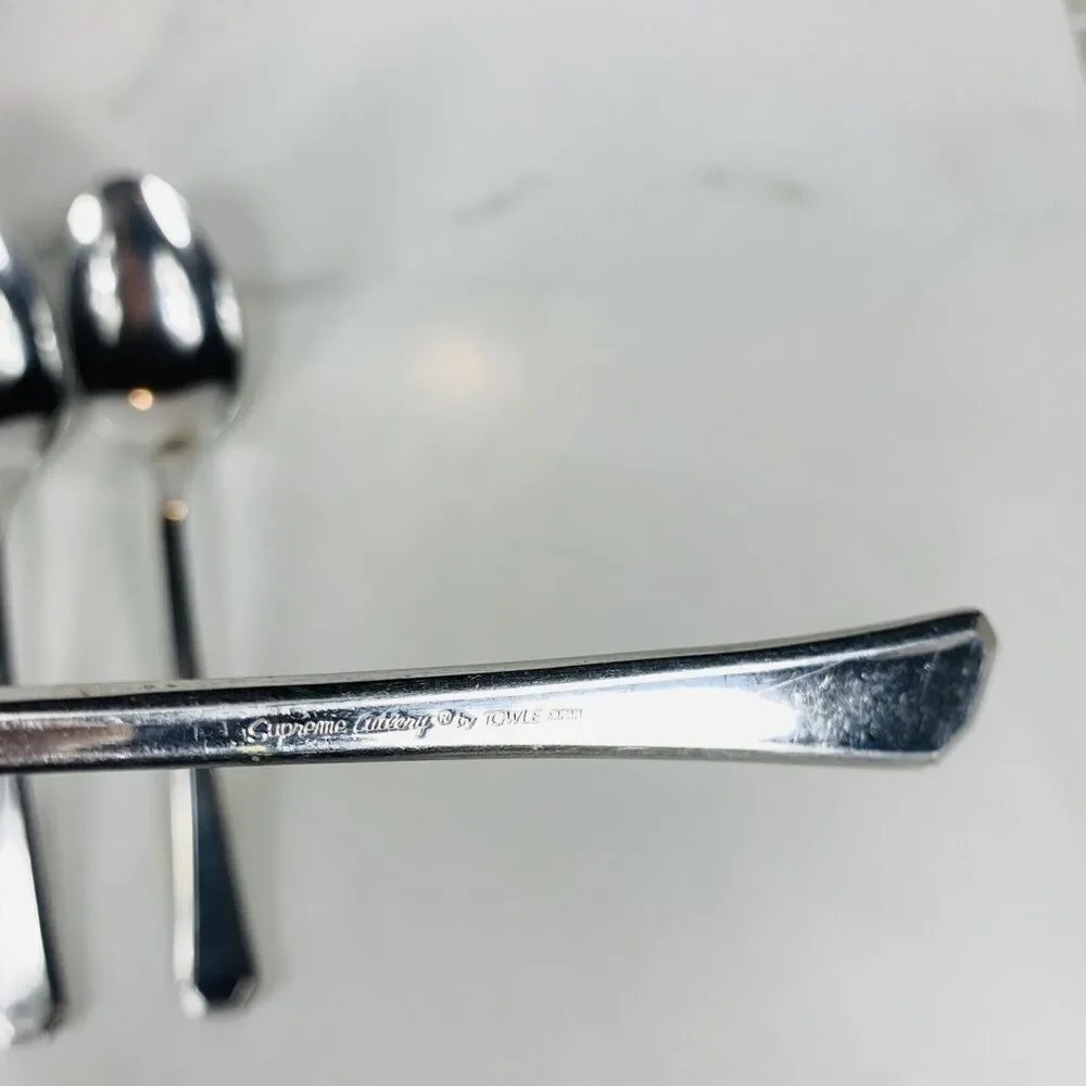 4 x Towle CHESTNUT HILL Serving Spoon Supreme Cutlery Stainless Japan Silverware